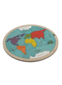 EKOPLAY 7 Continents  5 Oceans of The Earth Wooden Jigsaw Puzzle for Kids  21 Puzzle Pieces  Learning  Educational Toy Gift for Boys  Girls Ages 3 Years and Above  - Image 5