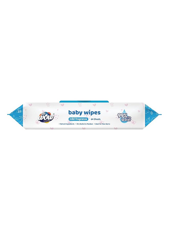 WOW Baby Wipes - Mild Fragrance 99% Water Wipes | Extra Thick Long Wipes with Organic Aloe Vera, Chamomile Extract and Vitamin E, Gentle on sensitive skin|64's (2 + 1) value pack, 192 Wipes - Image 4