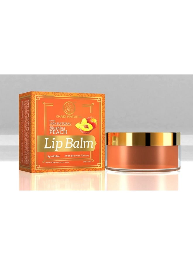 Khadi Natural Ayurvedic Peach Lip Balm 5 G (Pack Of 2)  - Image 1