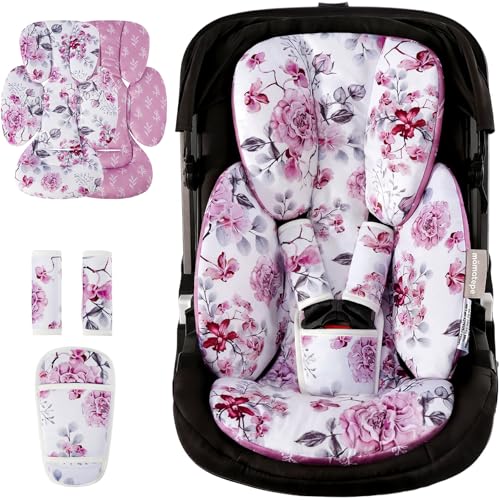 mamatepe Infant Car Seat Insert for NewbornPreemie Newborn Infant Insert Newborn Car Seat Insert Head Body Support for Stroller Baby Swing Rocker Bouncer Bassinet 2in1 Reversible - Image 1