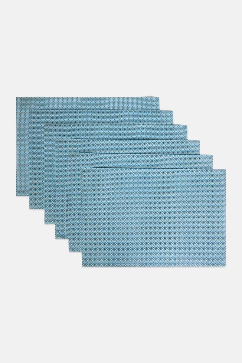 Bombay 6 Pcs Texteline Placemats, Blue - Image 2