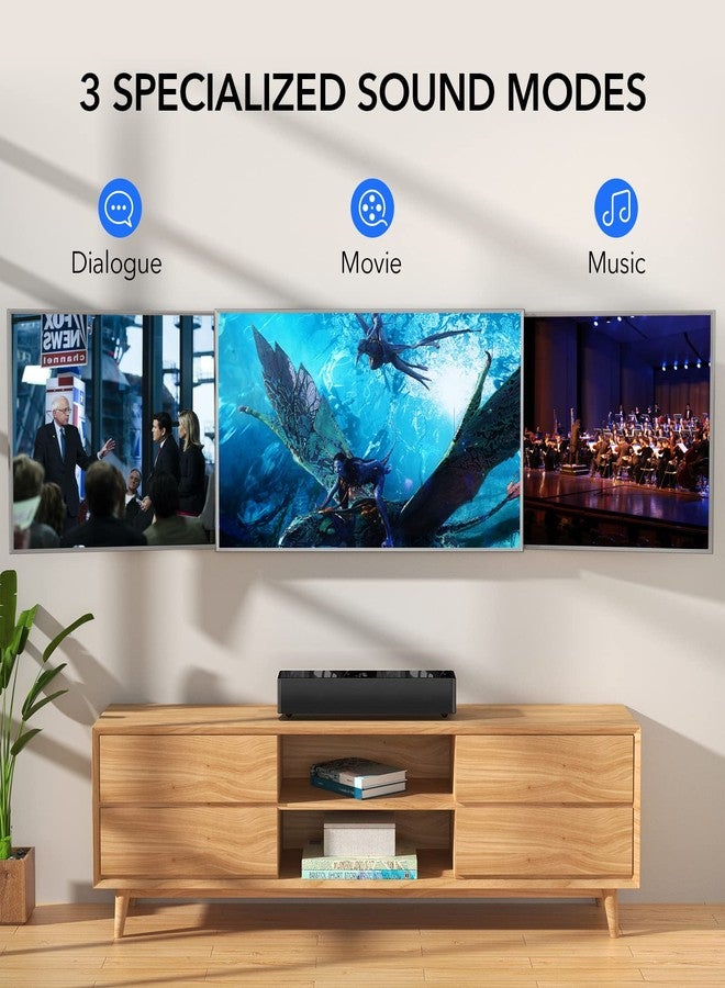 LARKSOUND 2.1 CH Sound Bar with Built-in Subwoofer, Small Soundbar for TV, PC, Gaming, Mini TV Speaker with Bluetooth/HDMI ARC/Optical/AUX/USB Connections - Image 2