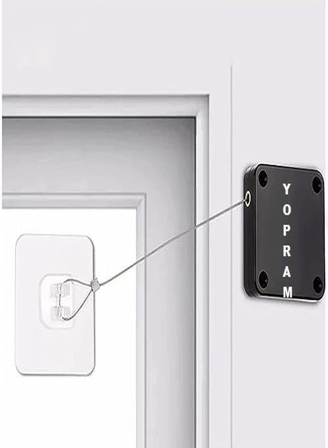 YOPRAM Punch-Free Auto Door Closer, Multifunctional for Residential & Commercial Use, Steel Drawstring for Bedroom/Storm/Home - Image 1