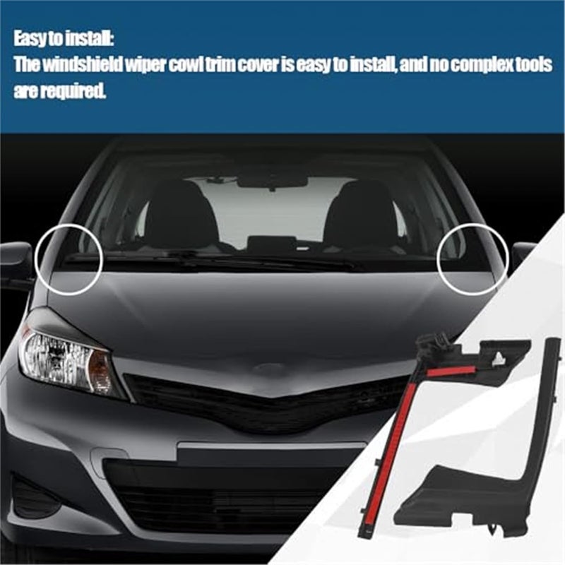 Wivplex Windshield Wiper Cowl Trim Cover for Toyota Yaris - Image 4