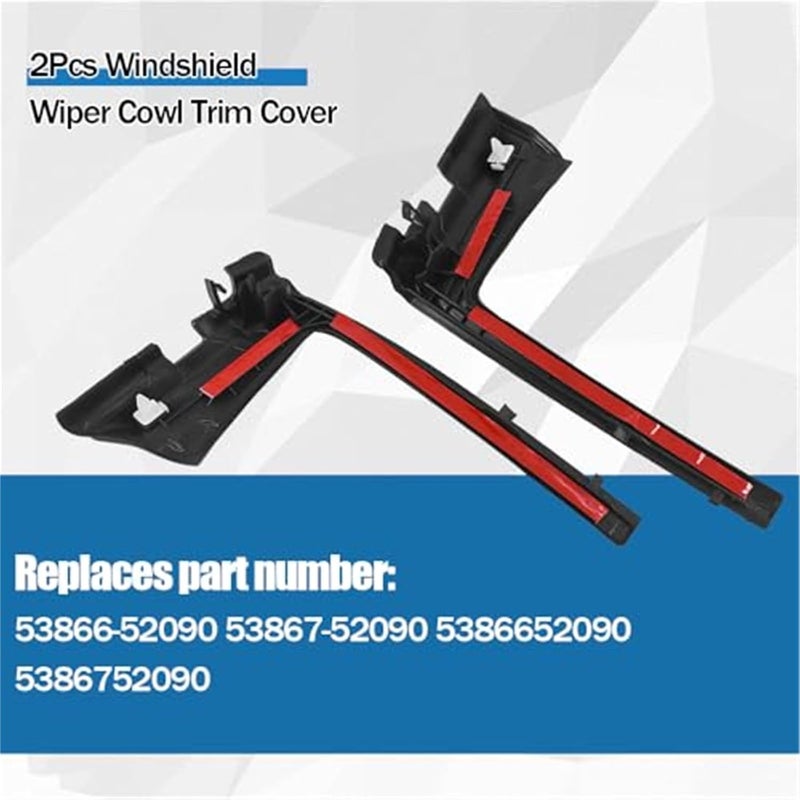 Wivplex Windshield Wiper Cowl Trim Cover for Toyota Yaris - Image 5