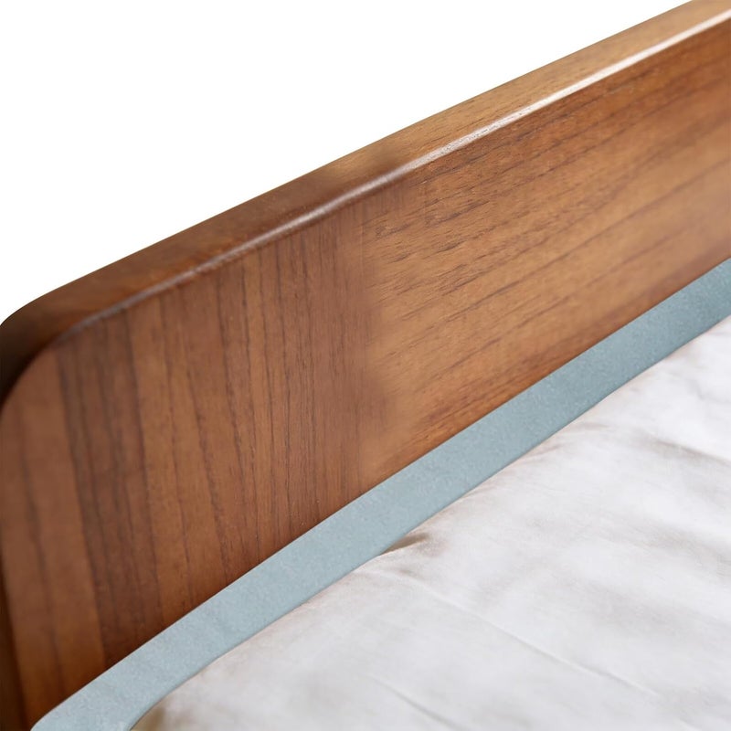 Healeved Bed Gap Filler for Large Mattress Gray Brushed Fabric Bed Wedge Pillow for Headboard Gaps Mattress Space Filler for Dormitory Edge Protection - Image 1