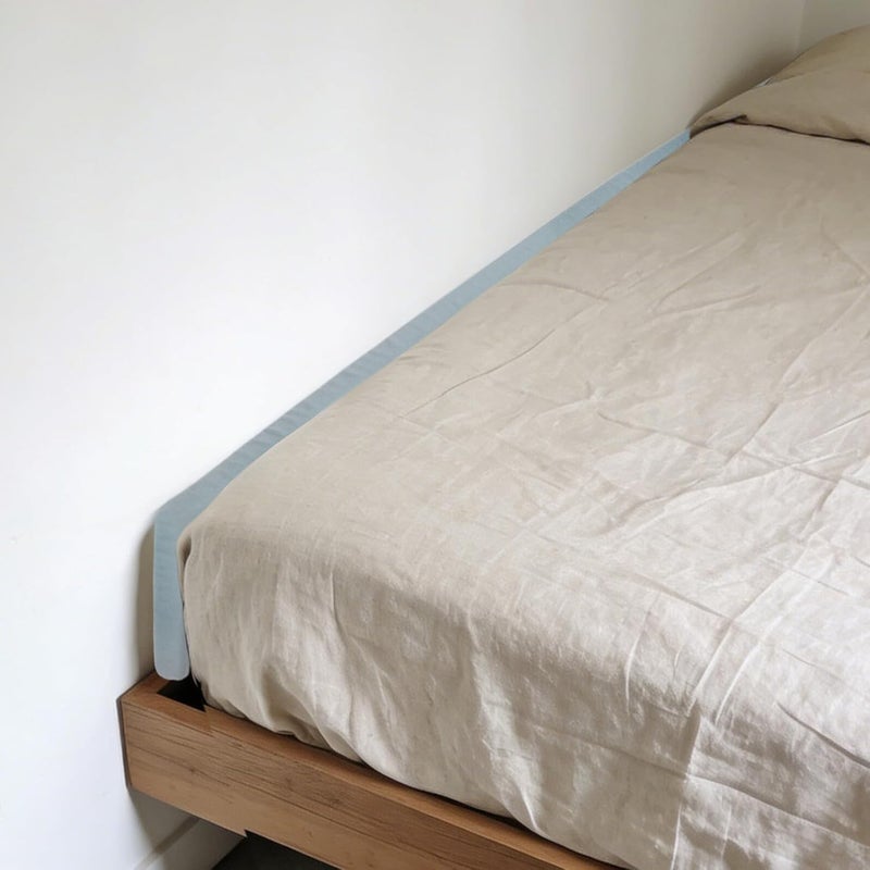Healeved Bed Gap Filler for Large Mattress Gray Brushed Fabric Bed Wedge Pillow for Headboard Gaps Mattress Space Filler for Dormitory Edge Protection - Image 4