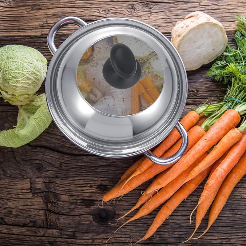 غطاء وعاء سافيجل من الفولاذ المقاوم للصدأ، غطاء تهوية مقاوم للتناثر وسهل التنظيف، أداة مطبخ عملية - Image 4