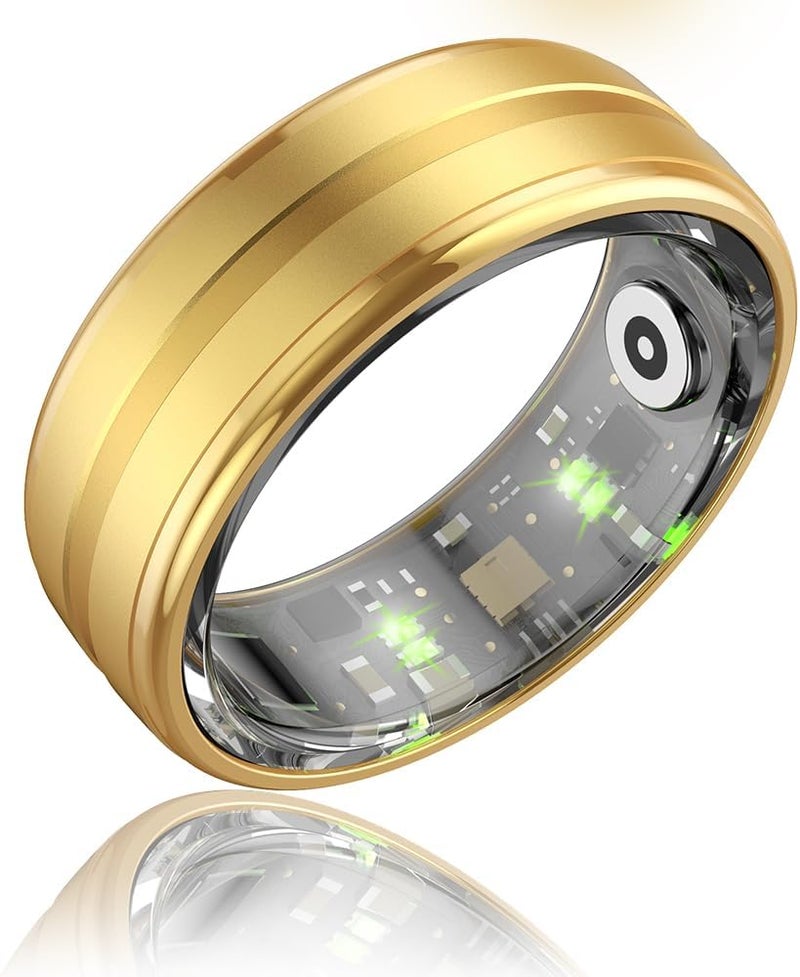 R6 Smart ring, waterproof fitness sleep smart ring for men and women, gift (Gold) - Image 1