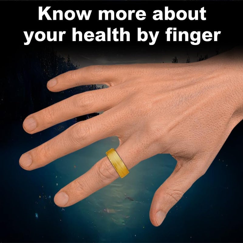 R6 Smart ring, waterproof fitness sleep smart ring for men and women, gift (Gold) - Image 2