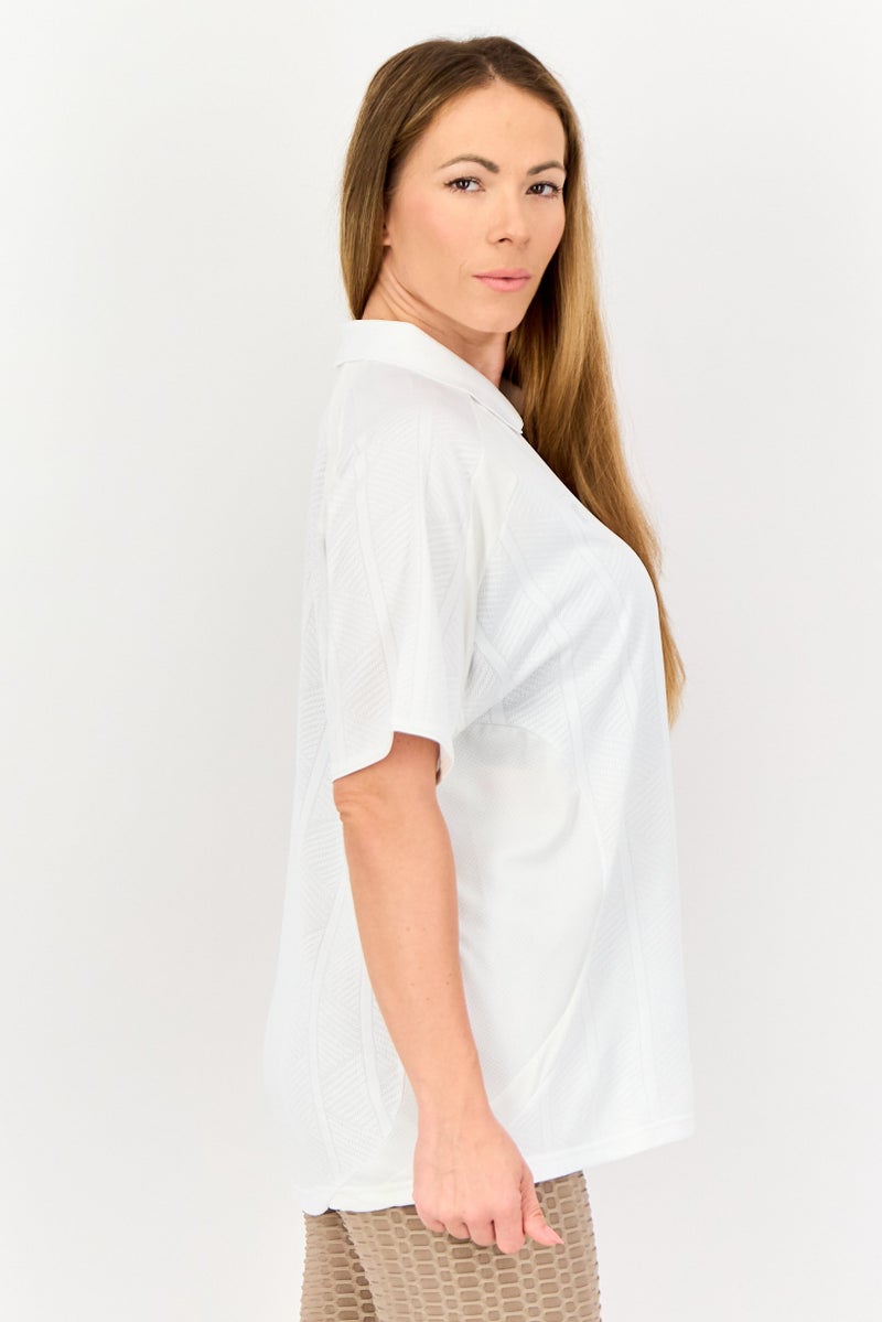 PUMA قميص بولو تنس قصير الأكمام للنساء من بومة X سلكت، أبيض - Image 2