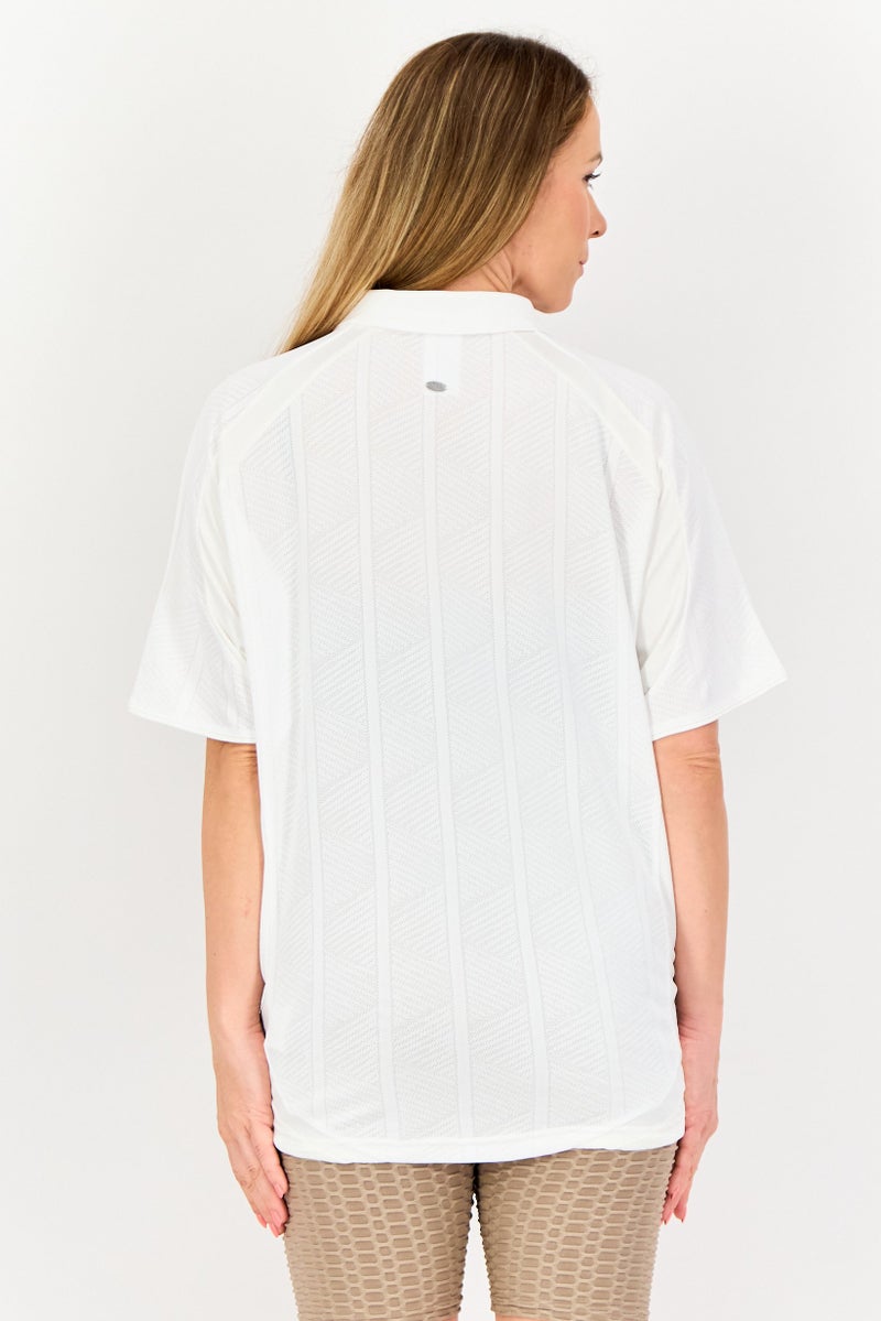 PUMA قميص بولو تنس قصير الأكمام للنساء من بومة X سلكت، أبيض - Image 3