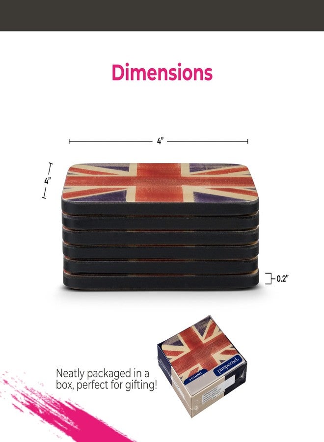 Pimpernel Union Jack Coasters, One Size, Multicolored - Image 2