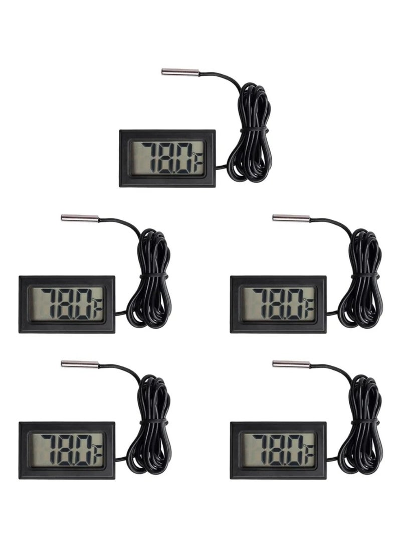 5pcs الرقمي LCD مقياس الحرارة مع مسبار فهرنهايت - Image 1