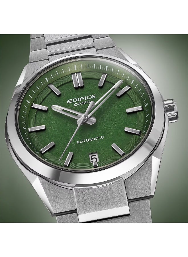 Casio Edifice EFK-100D-3ADR Men’s Automatic Watch, Stainless Steel Bracelet, Green Textured Dial, Sapphire Crystal, 100M Water Resistance - Image 3