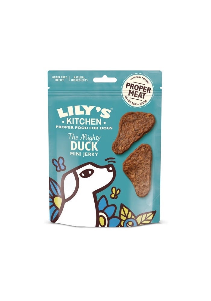 Lily's Kitchen The Mighty Duck Mini Jerky Grain Free Dog Treats - 70G - Image 1