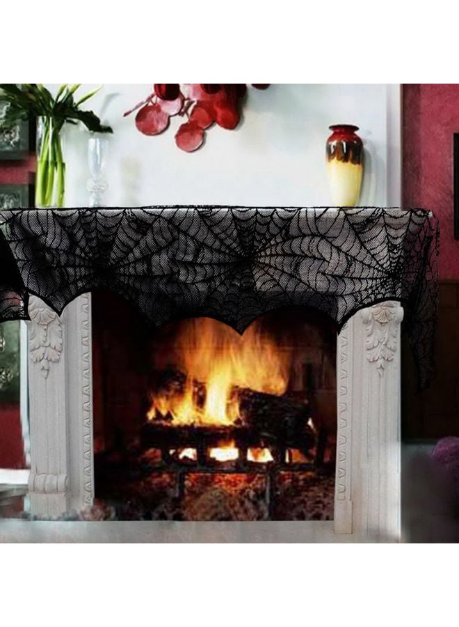 Loquat Lace Spiderweb Fireplace Black 20 x 10 x 20cm - Image 5