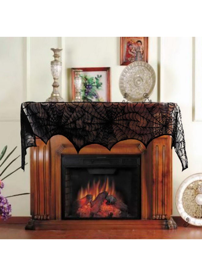 Loquat Lace Spiderweb Fireplace Black 20 x 10 x 20cm - Image 3