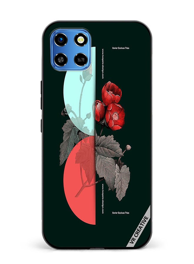 VR CREATIVE Protective Case Cover For Infinix Smart 6 HD Flower Design  Multicolour - Image 1