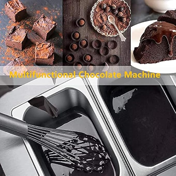 rayihni Chocolate Tempering Hine Electric Hot Chocolate Heating Melting Hine 0~110 Stainless Steel Chocolate Melting Pot Used To Make Chocolate Kitchen Tools - Image 3