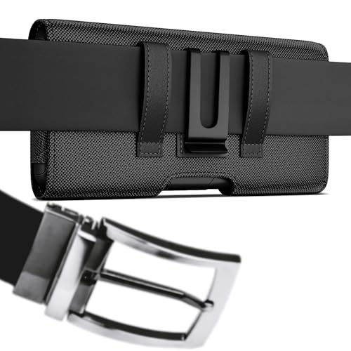 DeBin Belt Case for Galaxy S25+ S24+ Plus, 5G S24 FE S23+ S22+ S21+ S20+ S10+ A15 A25 A54 A53 A52 A20 Cell Phone Belt Holster with Belt Clip Carry Pouch Holder (Fits Samsung Phone with Case on) - Image 5