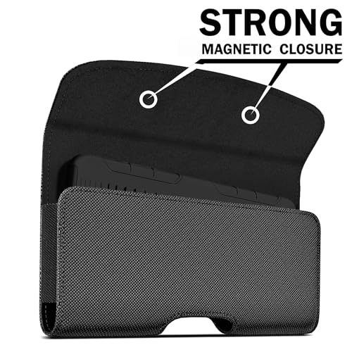 DeBin Belt Case for Galaxy S25+ S24+ Plus, 5G S24 FE S23+ S22+ S21+ S20+ S10+ A15 A25 A54 A53 A52 A20 Cell Phone Belt Holster with Belt Clip Carry Pouch Holder (Fits Samsung Phone with Case on) - Image 2