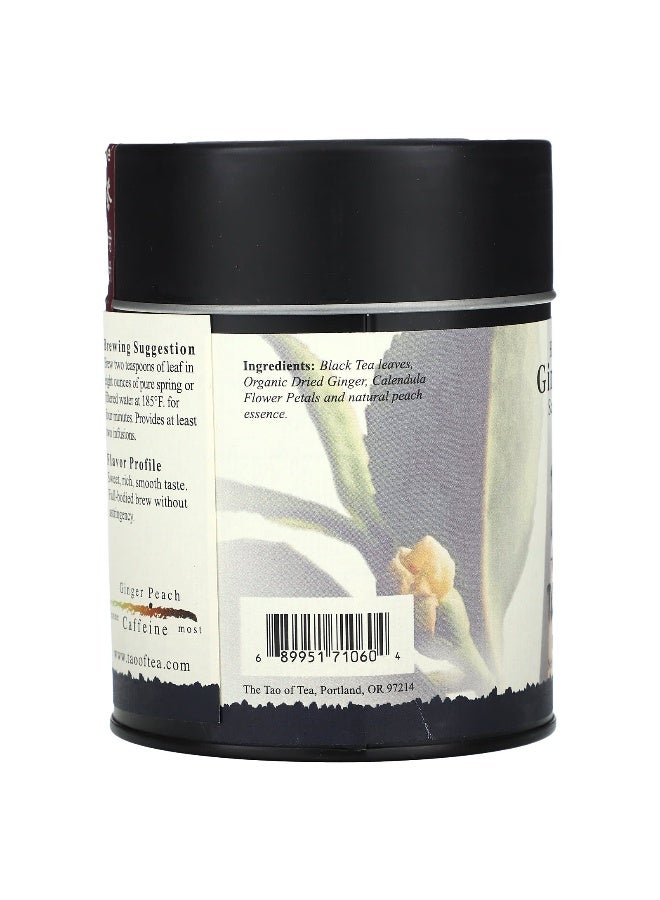 The Tao of Tea The Tao of Tea, Hand Blended, Scented Black Tea, Ginger Peach, 4 oz (114 g)  - Image 2