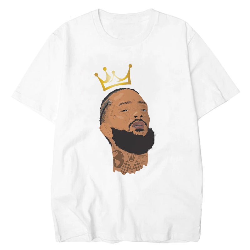 Short-Sleeved The Great Nipsey Men'S Printed T-Shirt 2019 White Nipsey Husslt-Shirt - Image 1