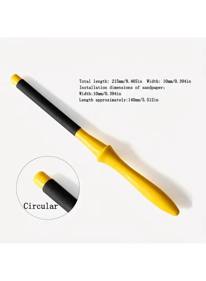 10mm Square Plastic Sandpaper Stick Woodworking Jewelry Polishing Tool - Image 3