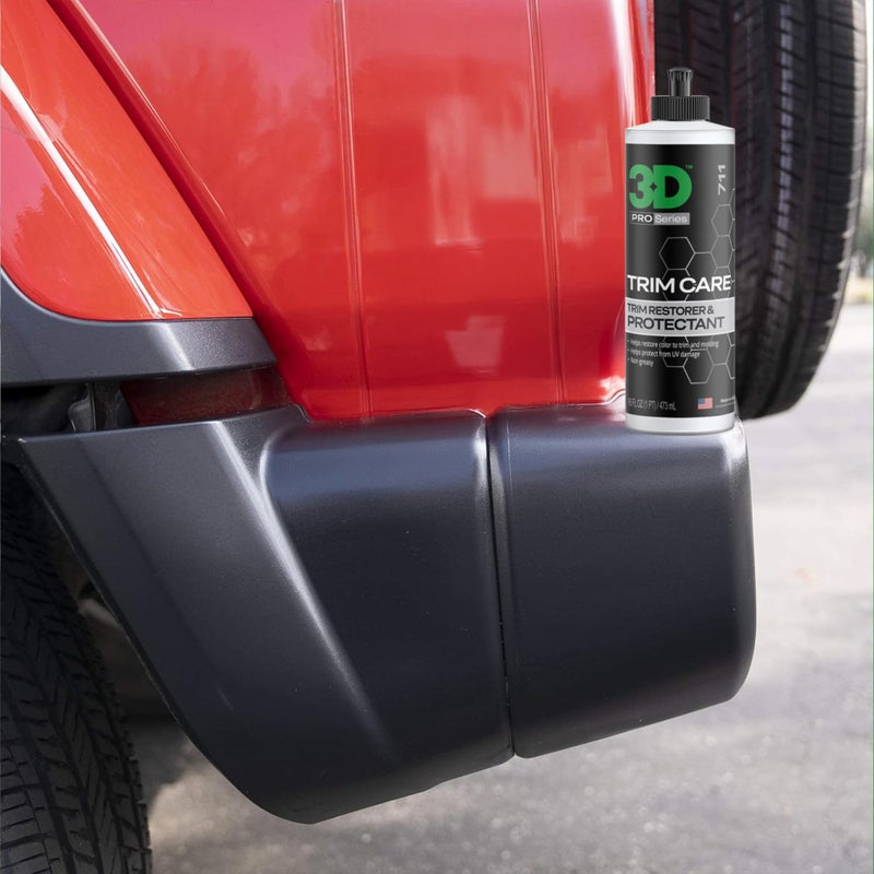 3D Trim Care Restorer of Faded & Dull Plastic, Rubber, Trim & Bumpers - Renews Surface to Original Appearance - Long Lasting Shine & Protection 16oz. - Image 5