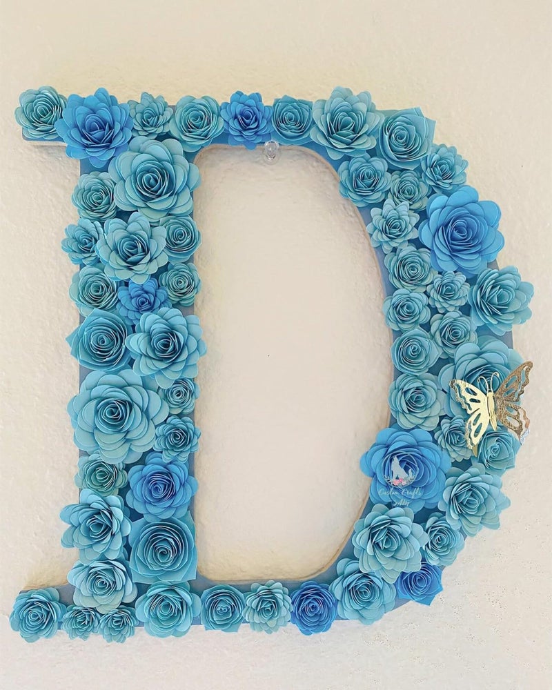 Mverse Mverse Light Blue Roses Artificial Flowers  Mini Paper Flower Crafts DIY Gift Decorations for Custom Shadow Box Frame  Graduation Cap  Cake Topper (18 Pieces  Light Blue)  - Image 3