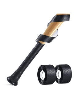 Gonex Bat Grip Tape For Baseball Softball, 1.1Mm 40.16'' Pro Feel Full Adhesive Back Baseball Bat Grip, Black Wrap (2 Packs)  - Image 1