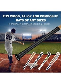 Gonex Bat Grip Tape For Baseball Softball, 1.1Mm 40.16'' Pro Feel Full Adhesive Back Baseball Bat Grip, Black Wrap (2 Packs)  - Image 2