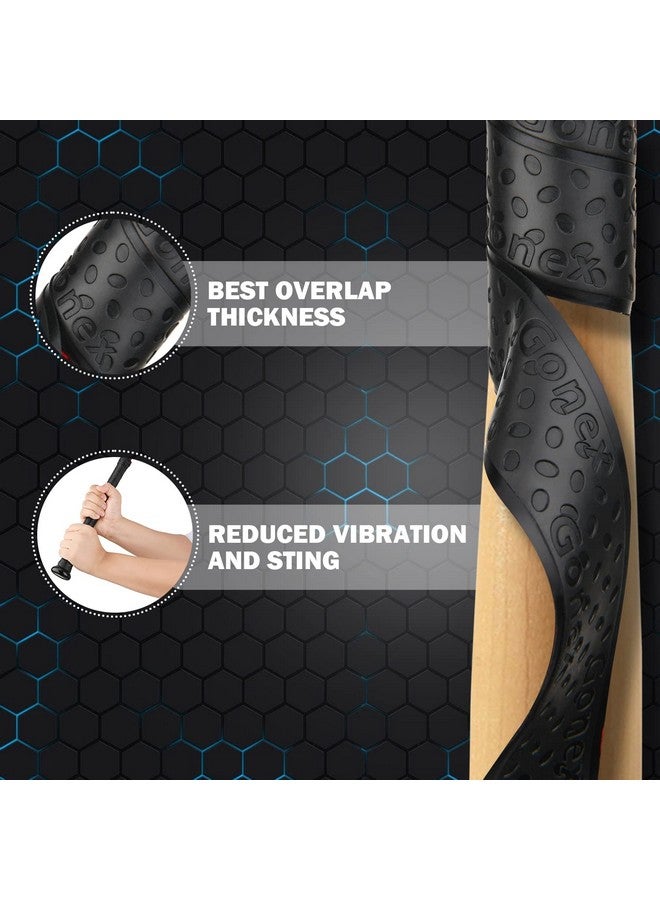 Gonex Bat Grip Tape For Baseball Softball, 1.1Mm 40.16'' Pro Feel Full Adhesive Back Baseball Bat Grip, Black Wrap (2 Packs) - Image 5