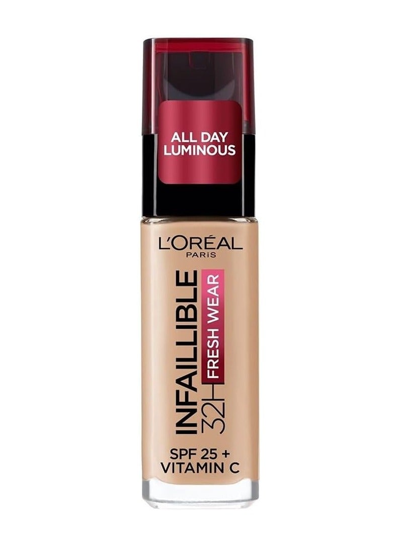 لوريال باريس كريم أساس إنفاليبل بفيتامين سي يدوم 32 ساعة - 125 بيج طبيعي - Image 1