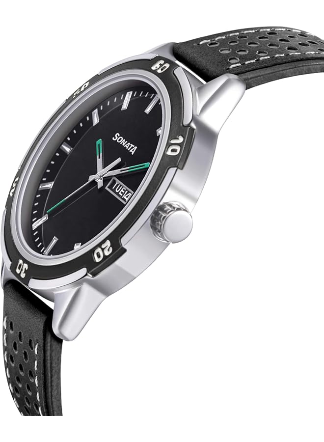 سوناتا ساعة Nxt أنالوج للرجال بمينا أسود 7138Kl03 Nn7138Kl03 - Image 3