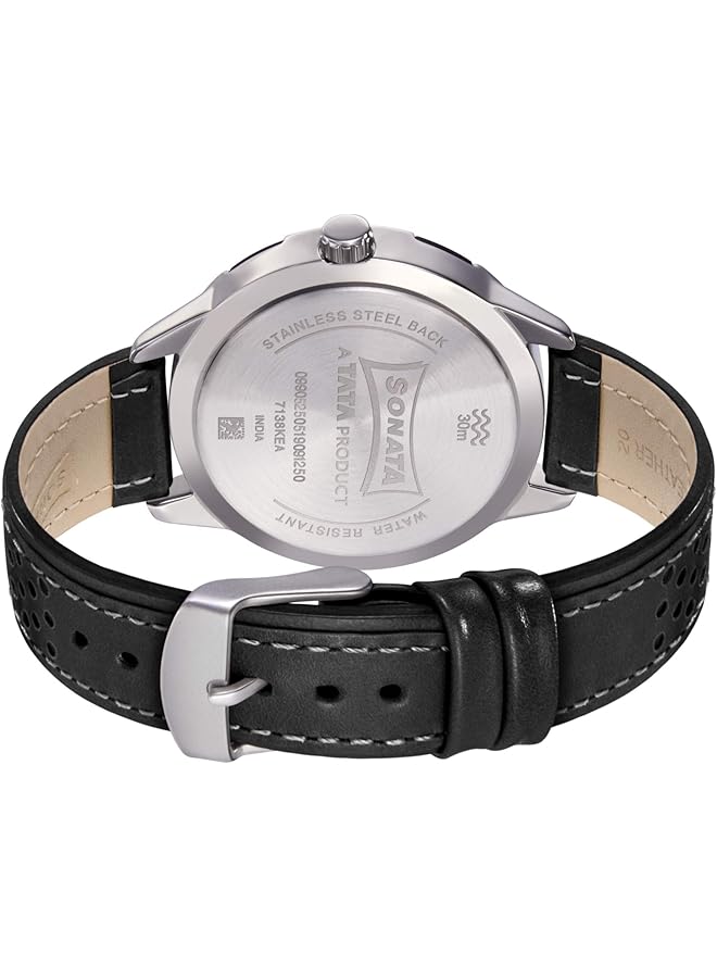 سوناتا ساعة Nxt أنالوج للرجال بمينا أسود 7138Kl03 Nn7138Kl03 - Image 4