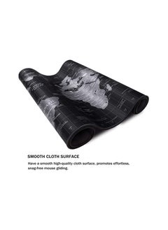 Generic World Map Gaming Mouse Pad - 700*300 mm Thick 3mm XXXL Extended Size - Anti Slip Base - Speed Edition  - Image 2