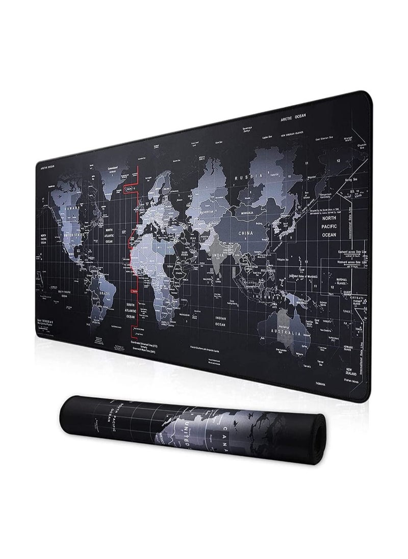 Generic - World Map Gaming Mouse Pad - 700*300 mm Thick 3mm XXXL Extended Size - Anti Slip Base - Speed Edition - Image 1