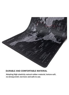 Generic World Map Gaming Mouse Pad - 700*300 mm Thick 3mm XXXL Extended Size - Anti Slip Base - Speed Edition  - Image 4