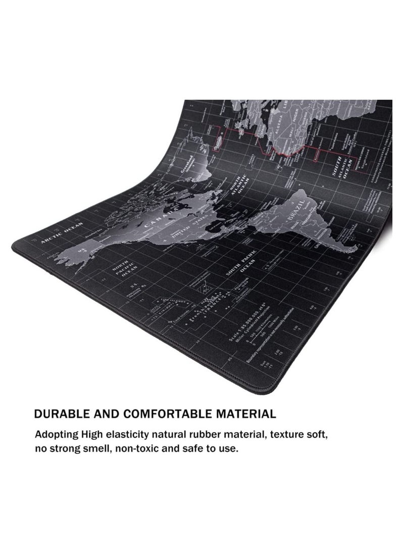 Generic - World Map Gaming Mouse Pad - 700*300 mm Thick 3mm XXXL Extended Size - Anti Slip Base - Speed Edition - Image 1