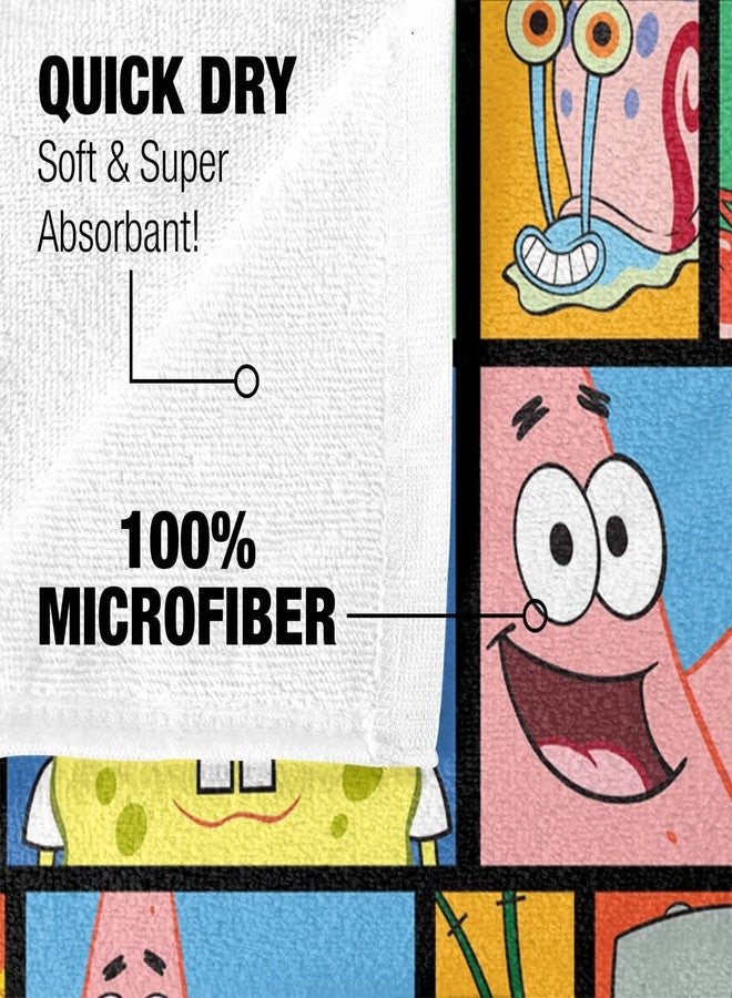 LOGOVISION Spongebob Beach Towel, 30"x60", Spongebob Tile Pattern Beach Towel - Image 4