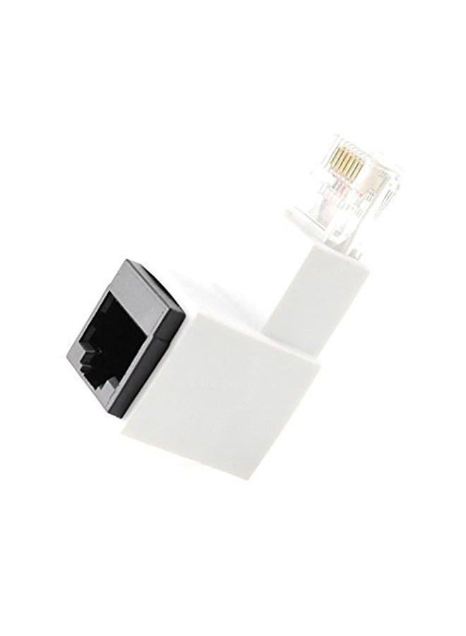 محول كابل الإنترنت RJ45 ذكر/أنثى بزاوية 90 درجة من كابلات أونلاين Cat5e/Cat6