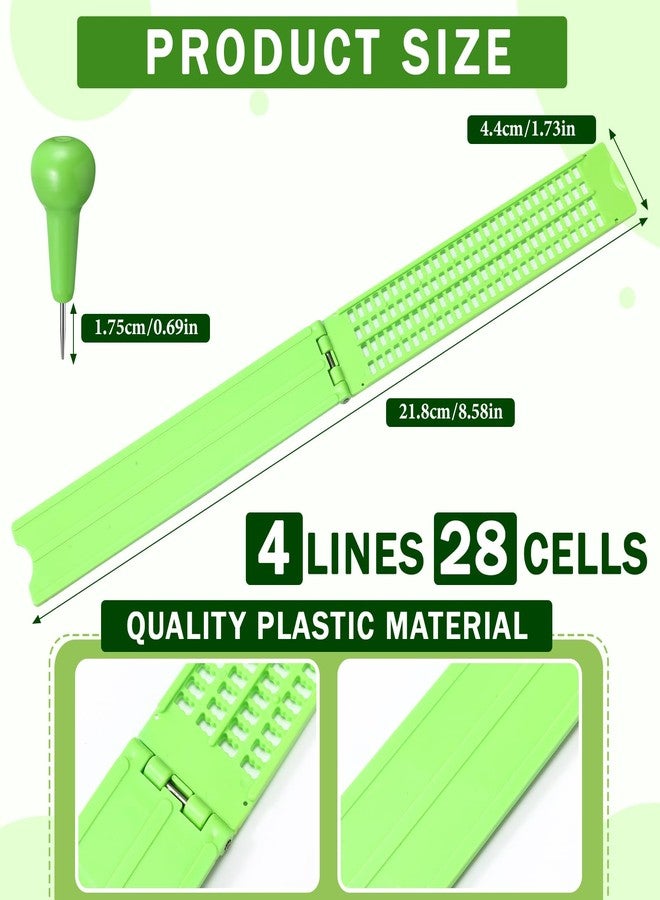 Trandraft Braille Slate and Stylus Kit with 4 Line 28 Cells Braille Slate and Stylus Alphabet Board Writing Label Maker Plastic Fingerboard - Image 4