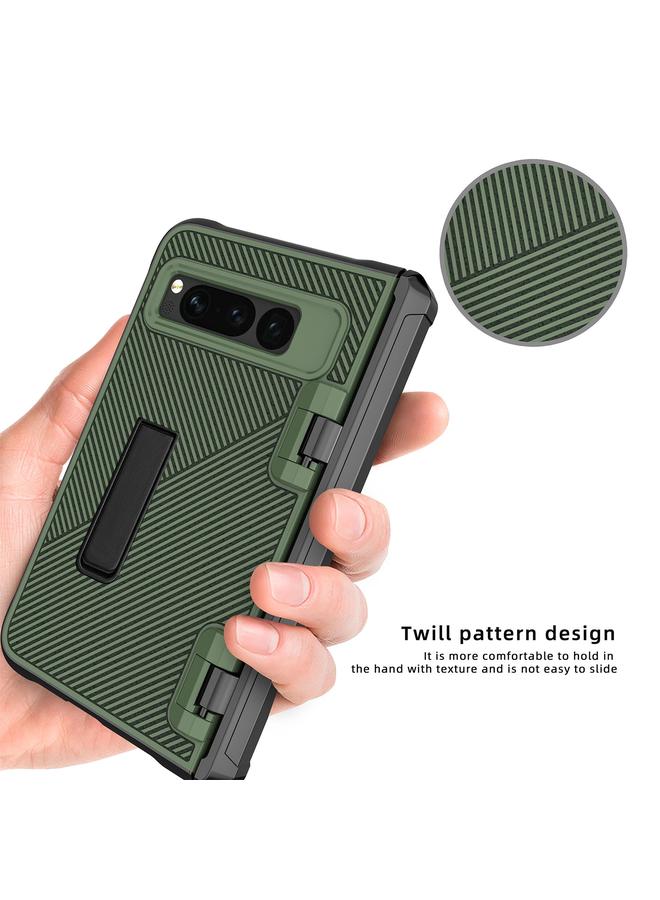 اس-توب جراب لهاتف Google Pixel Fold مصنوع من نسيج قطني مدمج ومقاوم للصدمات مع حامل - Image 5