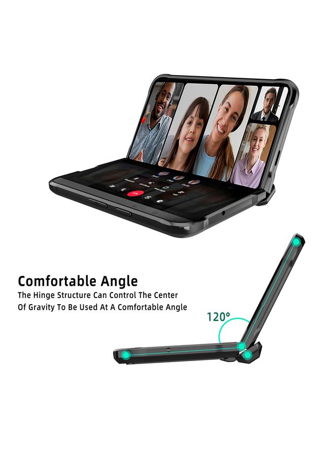 اس-توب جراب لهاتف Google Pixel Fold مصنوع من نسيج قطني مدمج ومقاوم للصدمات مع حامل - Image 3