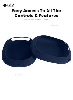 INEIX Soft Silicone Case Cover For Apple AirPods Max - Blue  - Image 3