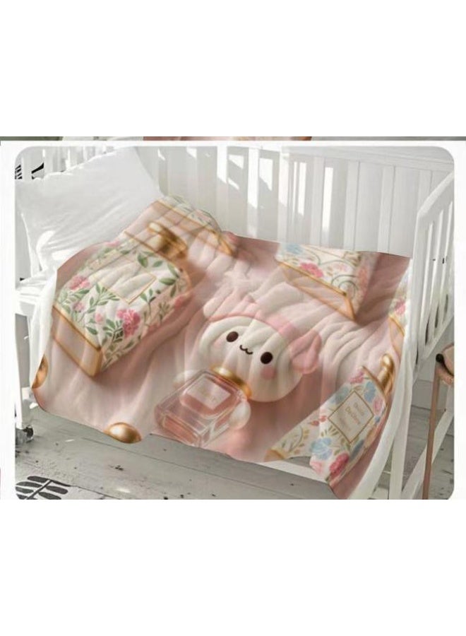 Baby and children's cartoon flannel thin blanket (warm and comfortable, suitable for sleep, game use) 70cm*100cm