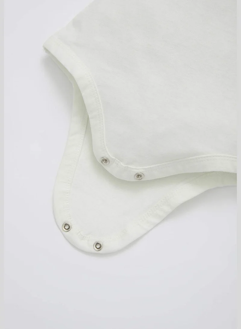 DeFacto Baby Girl Short Sleeve Snap Fastener Body Bandana Set