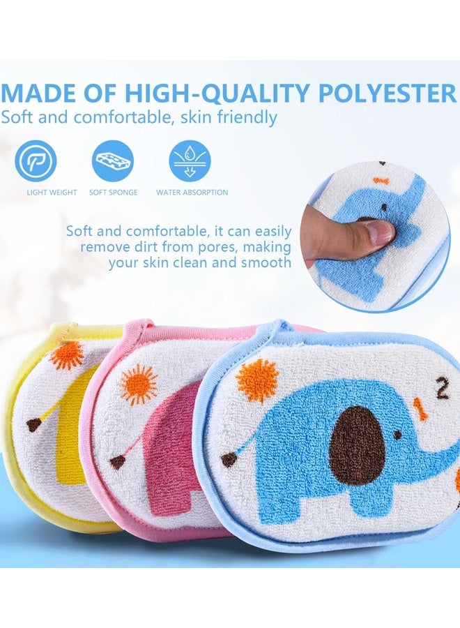 3 قطع من إسفنجات استحمام الأطفال، إسفنجة رغوية ناعمة طبيعية للاستحمام، إسفنجة استحمام للجسم للأطفال/الرضع/الرجال/النساء - Image 3
